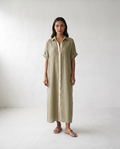 Gemma Linen Long Shirt Sundress