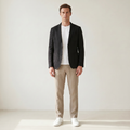 Sundrel Bodhi Lightweight Linen Blazer - 02 model three quarter black