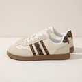 Women's Low Sneakers with Animal Print Details - Side view