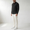 Sundrel Aden Linen Button-Down Shirt - 03 model side black