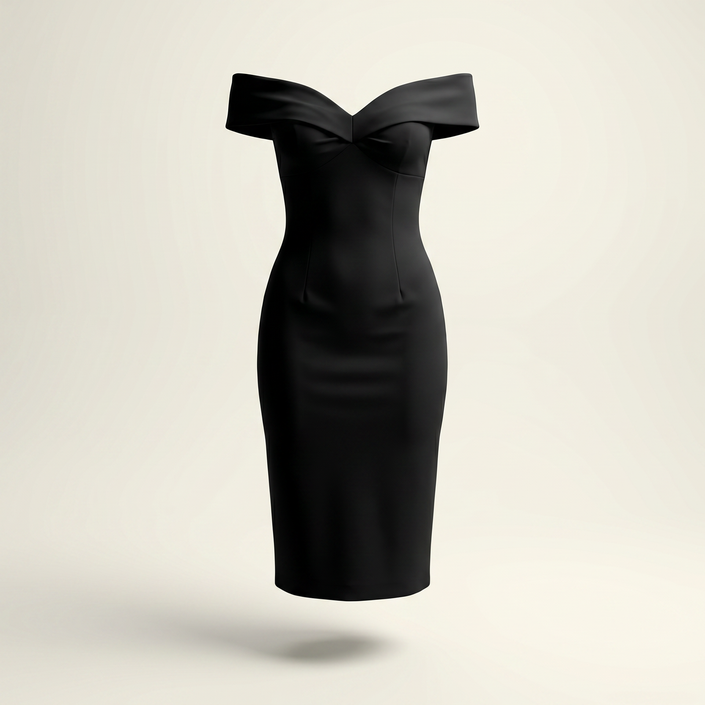 Women’s Dress Off-Shoulder Figure-Closing Design - Black