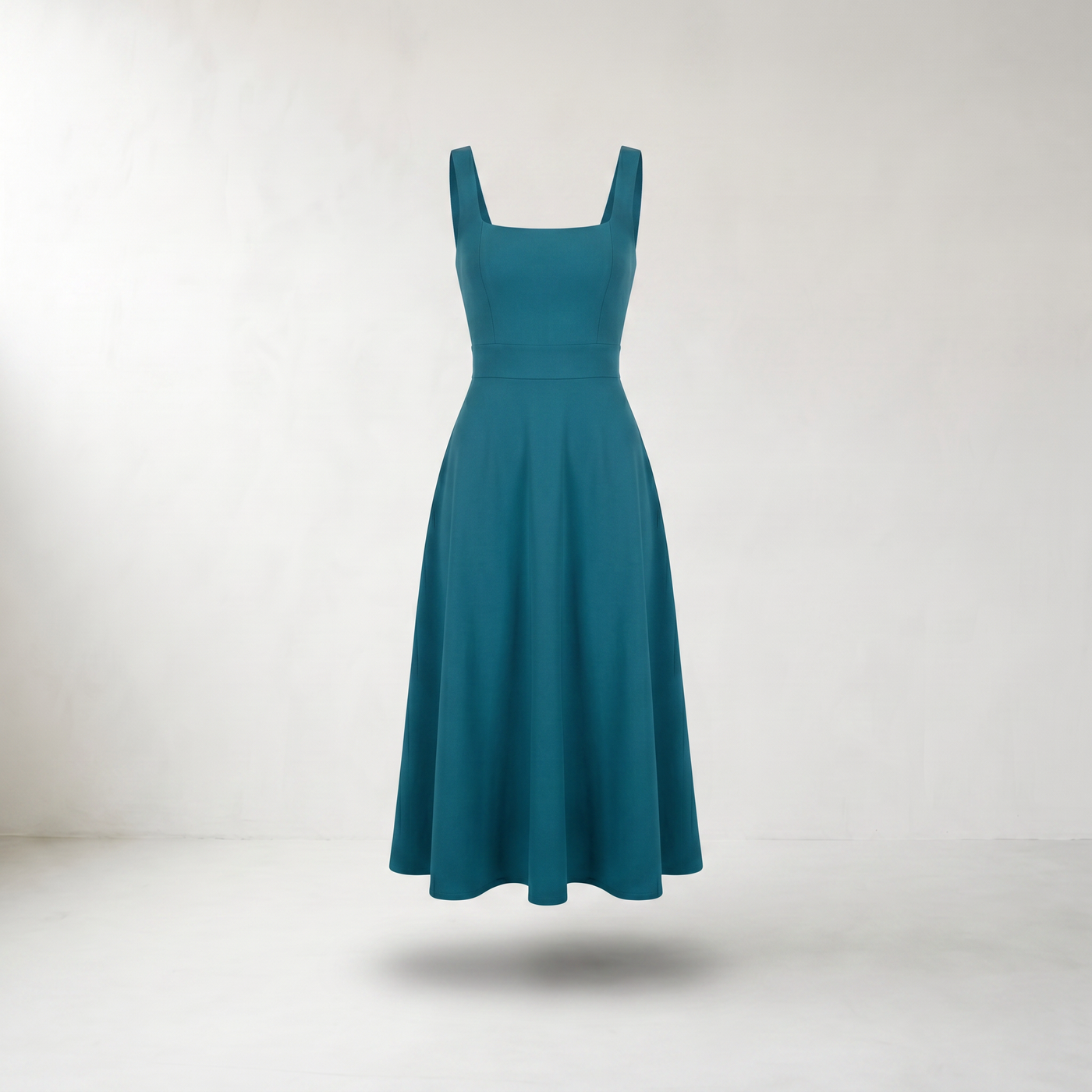 Women’s Dress Midi A-line Square Neck - Baby Blue