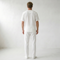 Sundrel Arnold Cotton-Linen Two-Piece Set - 04 model back white