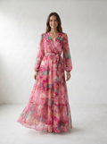 Isadora Watercolor Floral Wrap Maxi Dress - model 04_model_soft_pose_rose-red