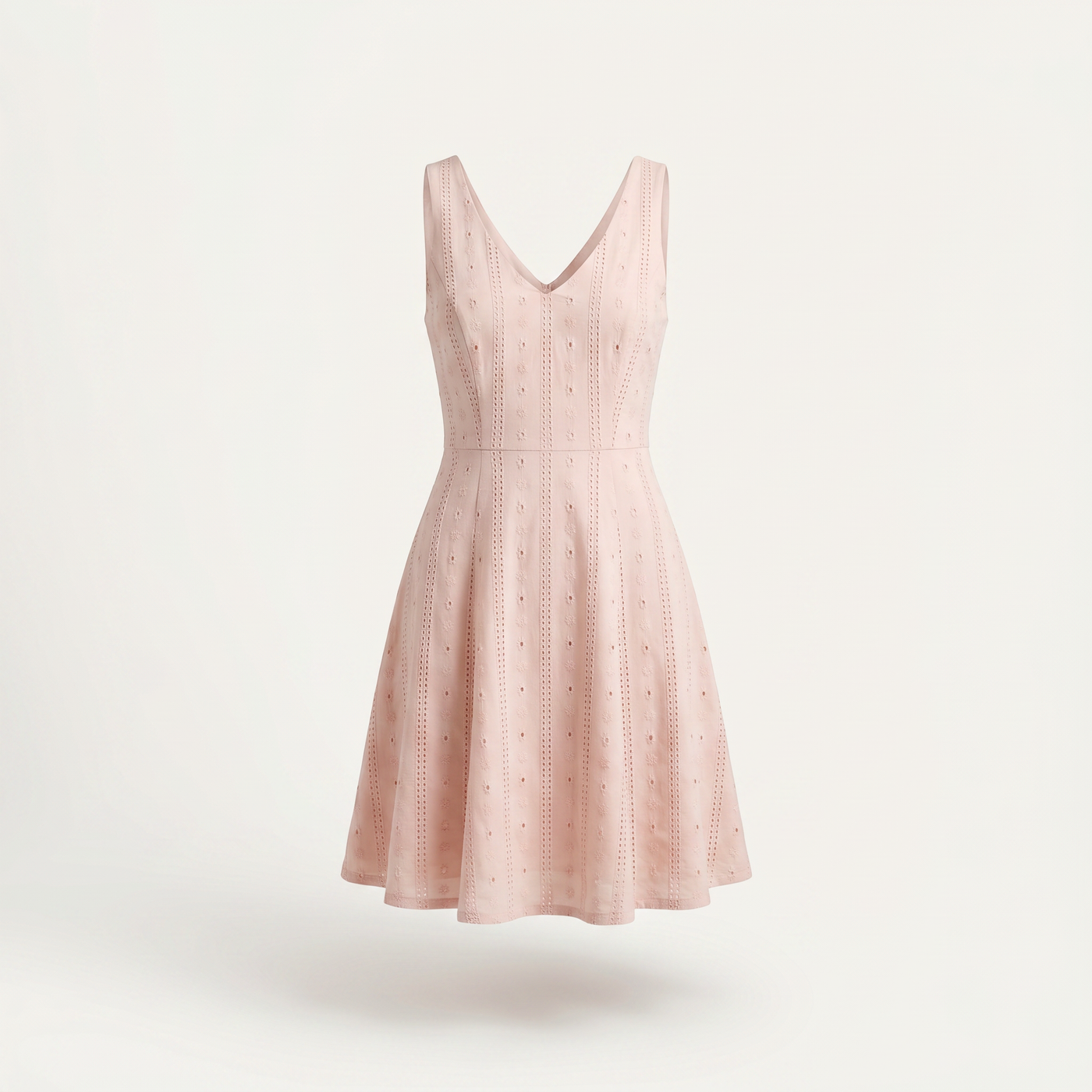 Women’s Summer Dress A-line V-neck - Pink