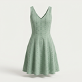 Women’s Summer Dress A-line V-neck - Green