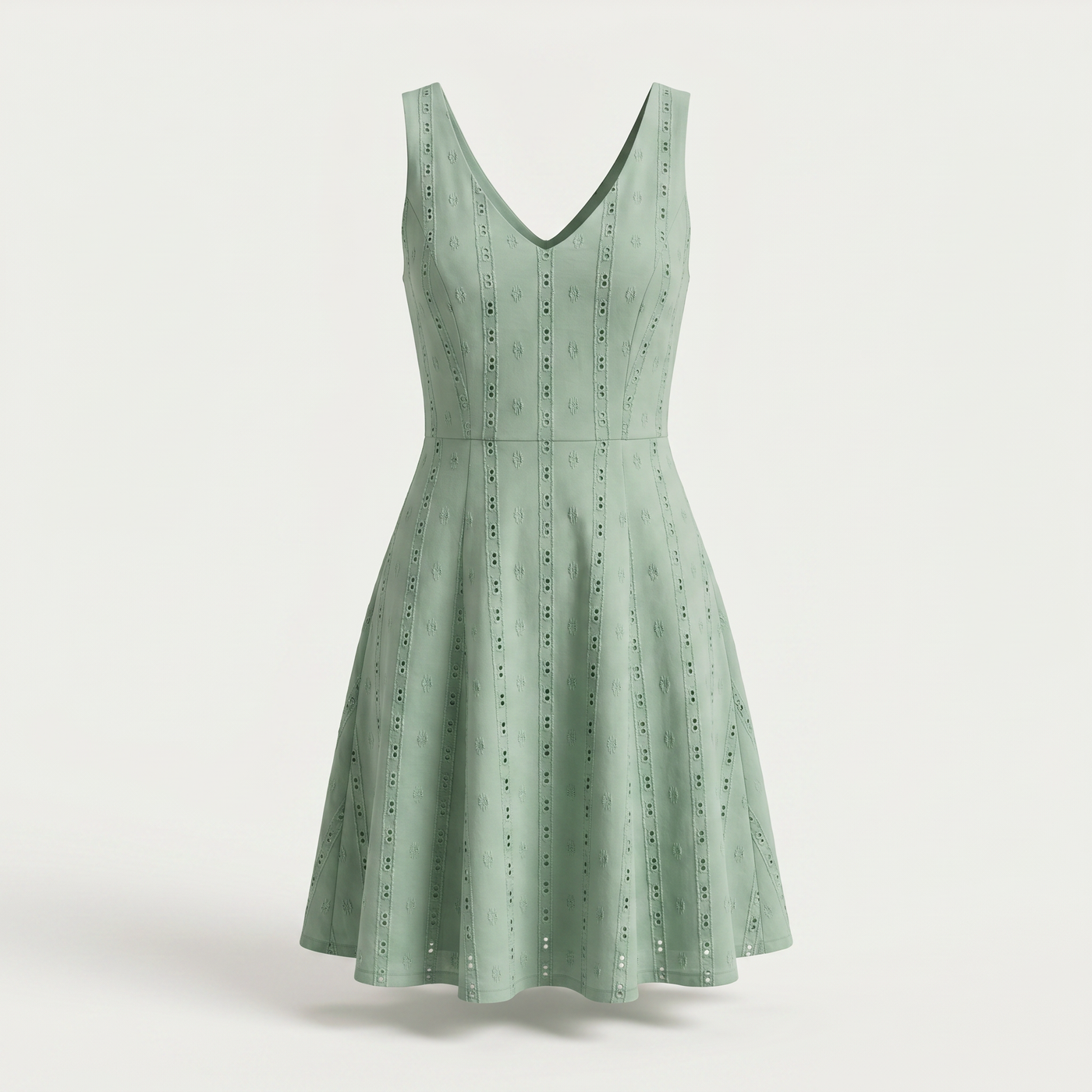 Women’s Summer Dress A-line V-neck - Green