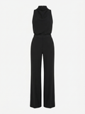 Saphirelle High Neck Wide-Leg Jumpsuit - Black mannequin