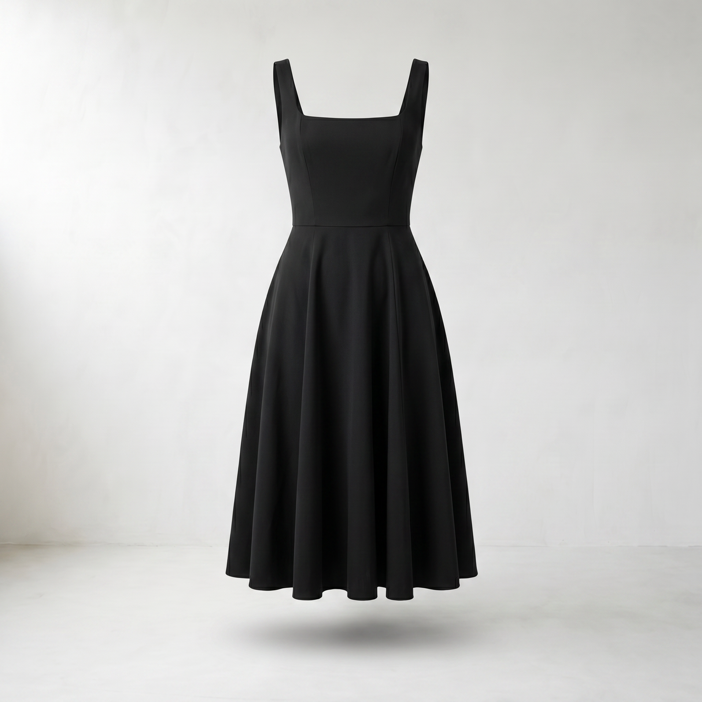 Women’s Dress Sleeveless A-line Flattering Silhouette - Black