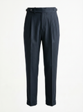 Vittorio Classic Fit Pleated Trousers - Navy mannequin