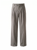 Sundrel master workflow Pleated Wide-Leg Tailored Trousers - 05_trousers_beige_mannequin_front