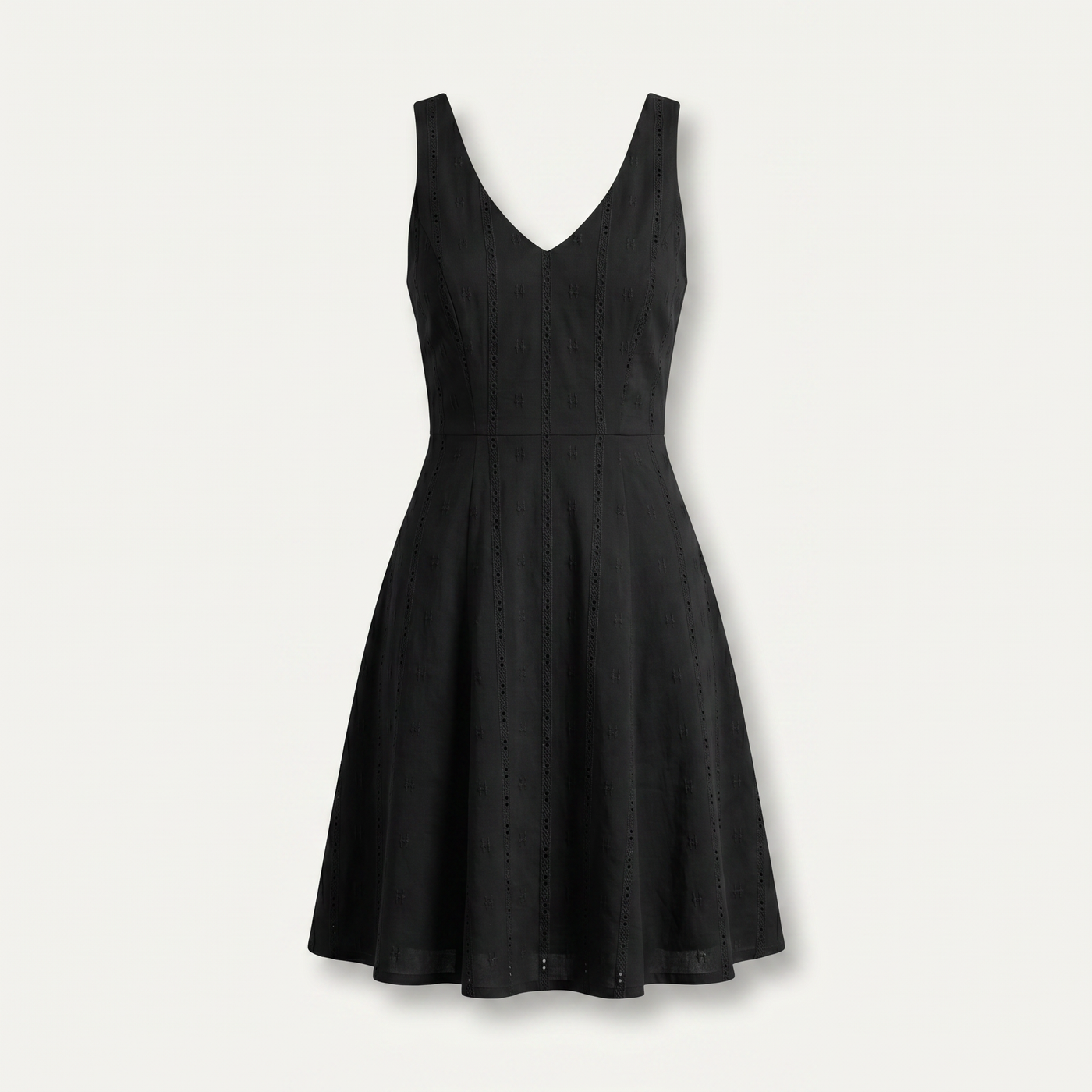 Women’s Summer Dress A-line V-neck - Black