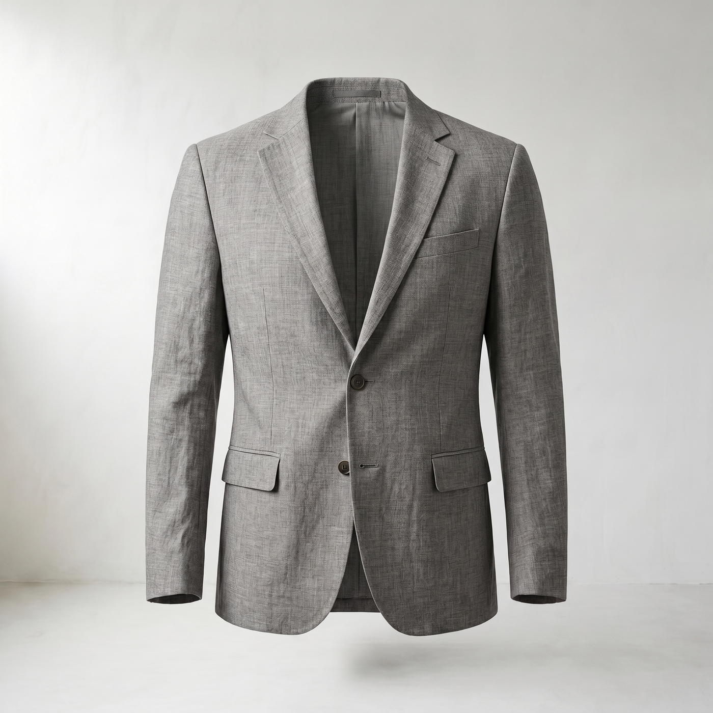 Sundrel Dino Single-Breasted Cotton-Linen Blazer - Gray