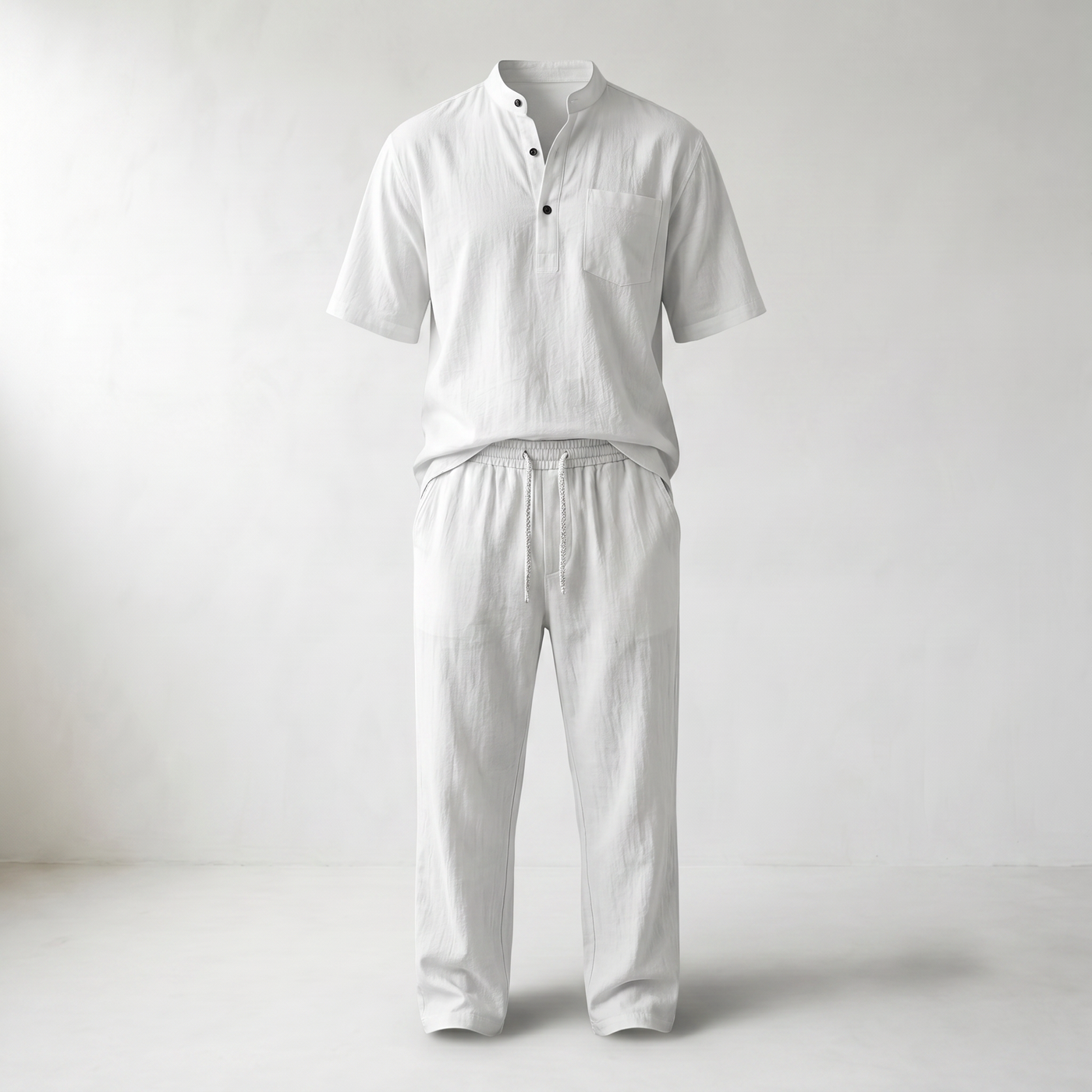 Sundrel Arnold Cotton-Linen Two-Piece Set - White