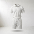 Sundrel Gerald Half-Zip Polo Shorts Set - White