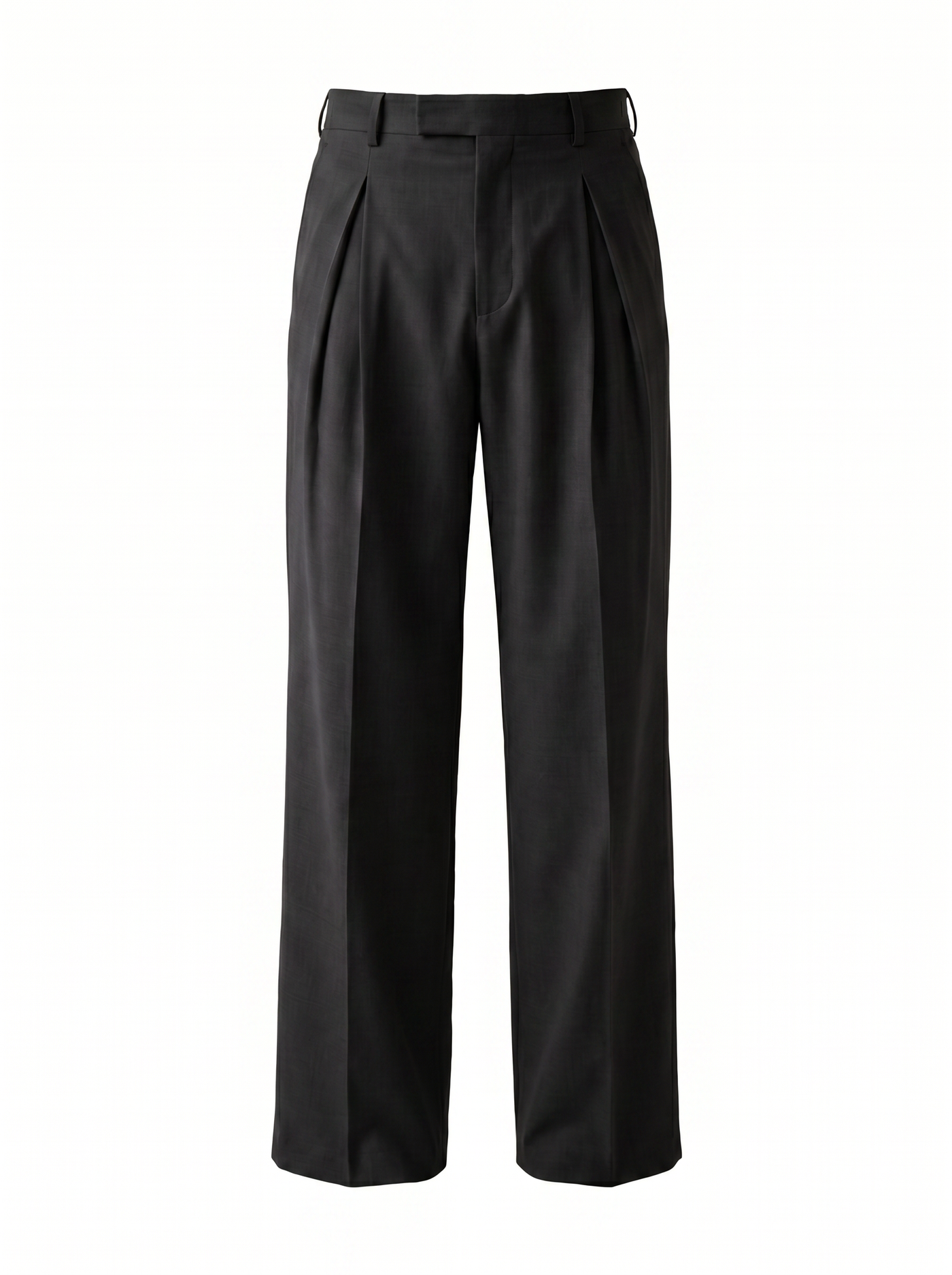 Sundrel master workflow Pleated Wide-Leg Tailored Trousers - 06_trousers_black_mannequin_front