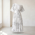 Women’s Midi Dress Off-Shoulder A-line - White