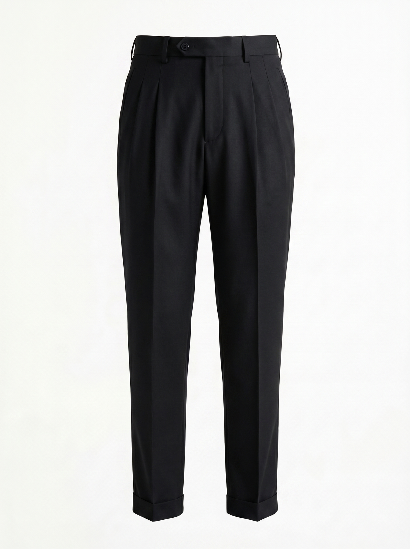 Vittorio Classic Fit Pleated Trousers - Black mannequin