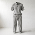 Sundrel Arnold Cotton-Linen Two-Piece Set - Gray