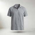 Sundrel Cedric Breathable Linen Polo Shirt - Gray