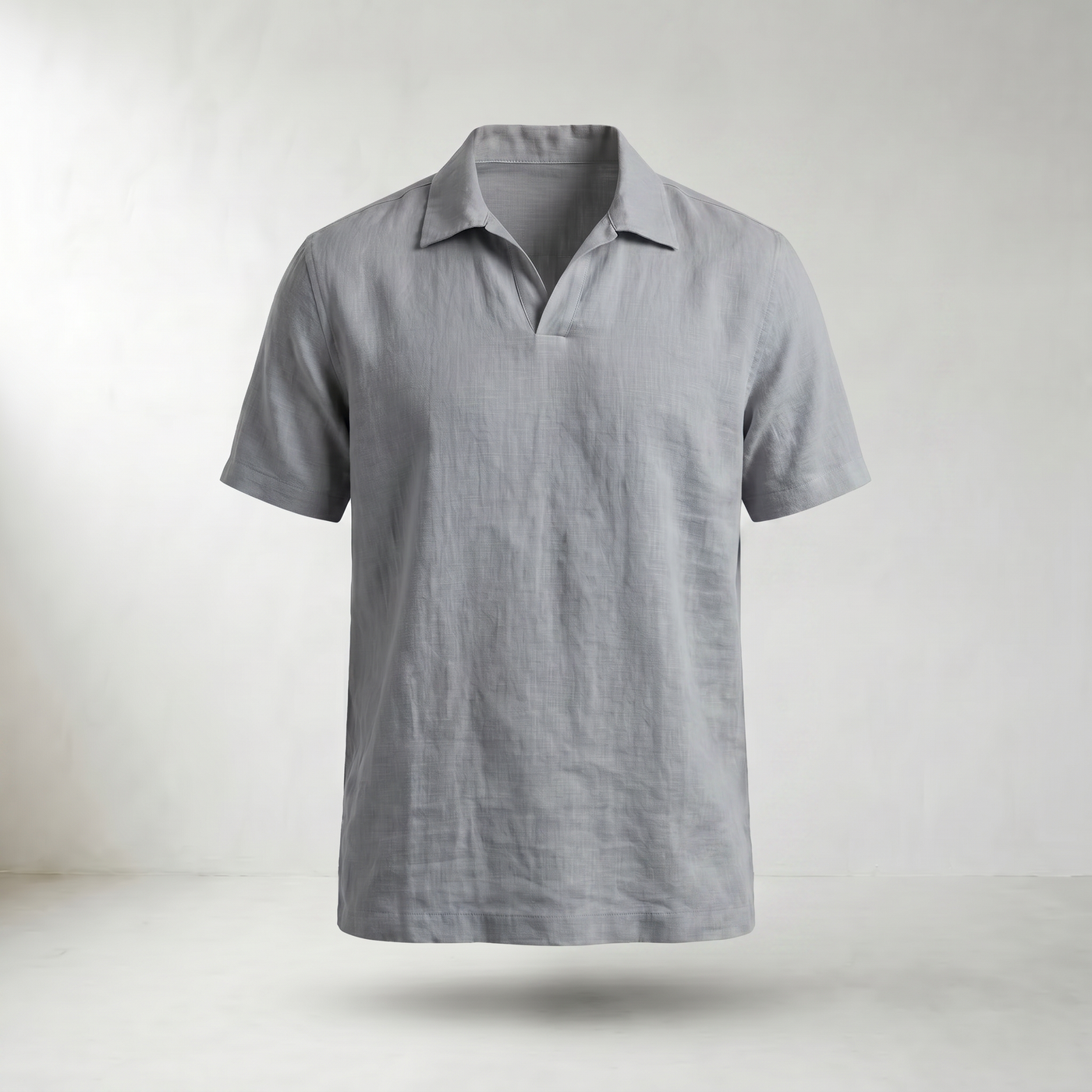 Sundrel Cedric Breathable Linen Polo Shirt - Gray