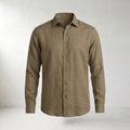 Sundrel Aden Linen Button-Down Shirt - Khaki