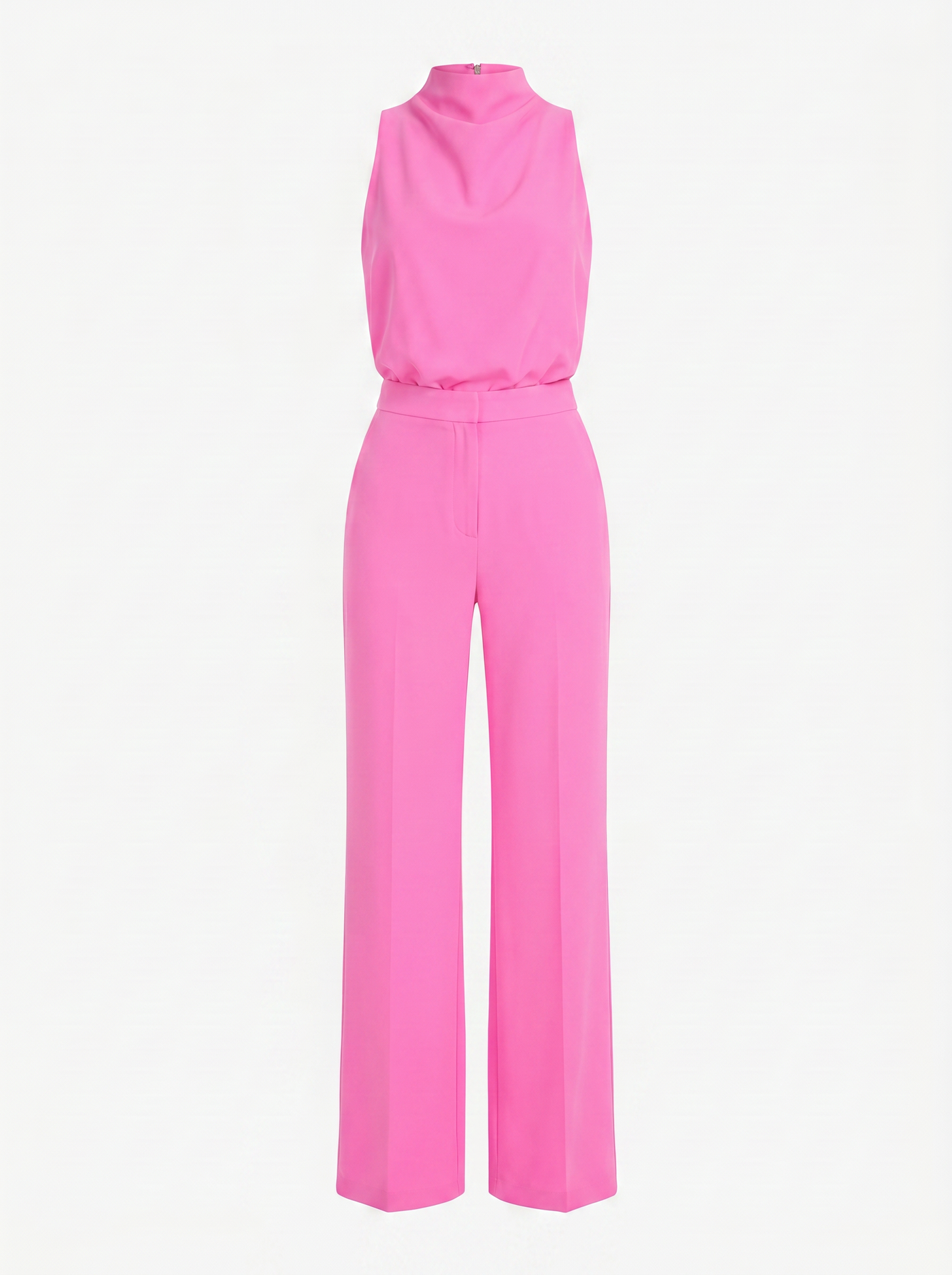 Saphirelle High Neck Wide-Leg Jumpsuit - Pink mannequin