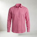 Sundrel Aden Linen Button-Down Shirt - Pink