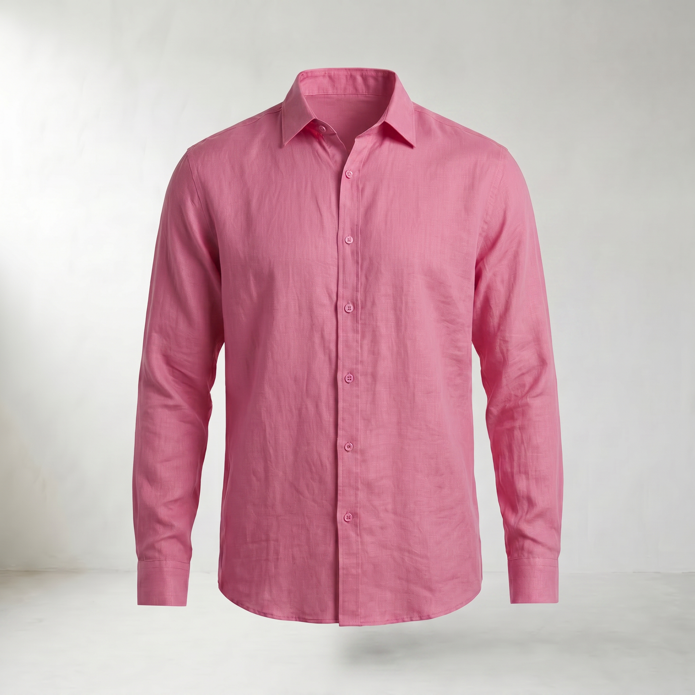 Sundrel Aden Linen Button-Down Shirt - Pink
