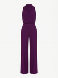 Saphirelle High Neck Wide-Leg Jumpsuit - Purple mannequin