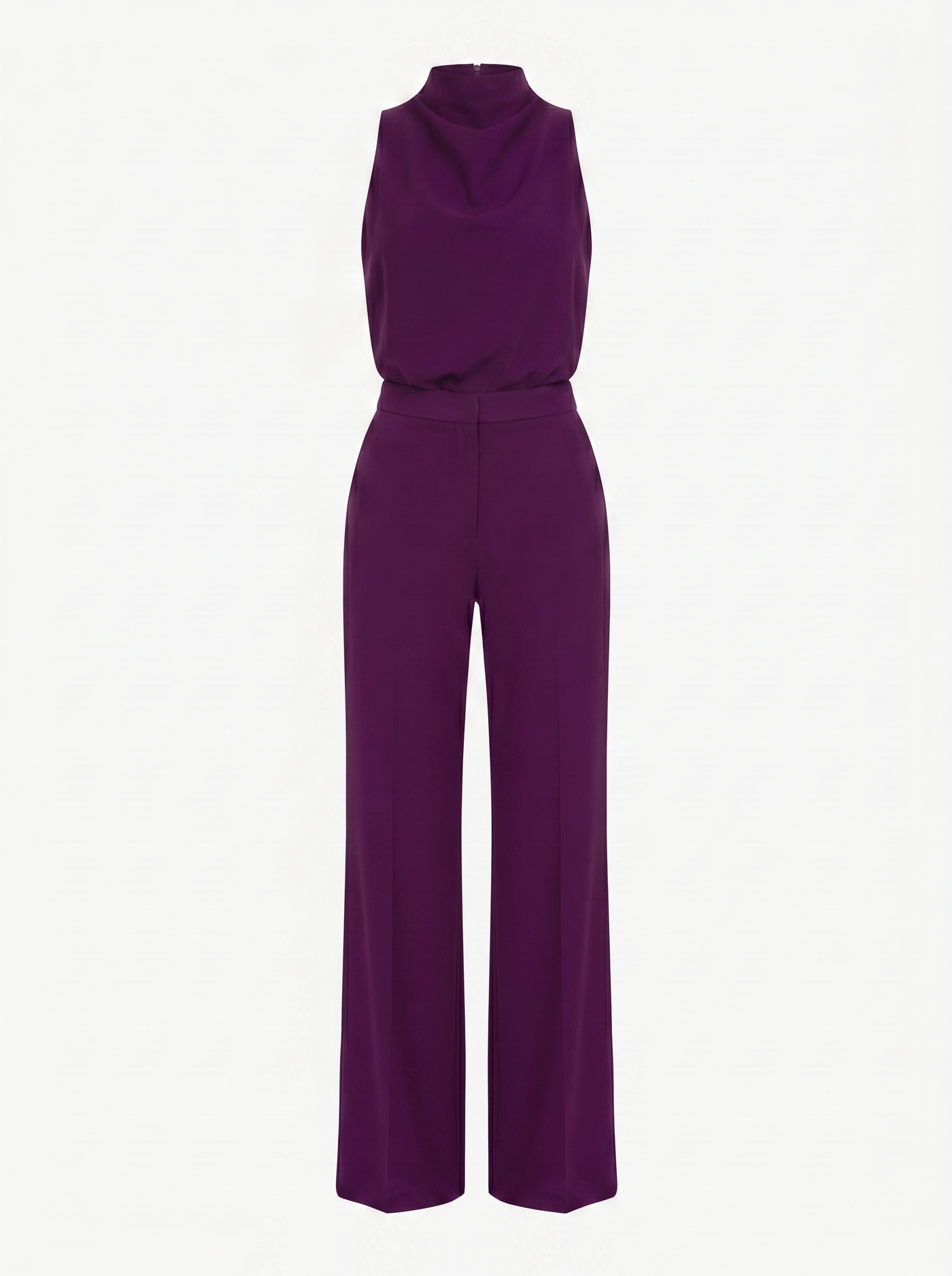 Saphirelle High Neck Wide-Leg Jumpsuit - Purple mannequin