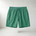 Sundrel Embry Linen Drawstring Shorts - Green