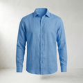 Sundrel Aden Linen Button-Down Shirt - Sky Blue