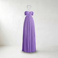 Pleated Halter Maxi Dress - Mannequin product view - Purple