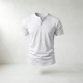 Sundrel Martin Short-Sleeve Henley Shirt - White (almost sold out)