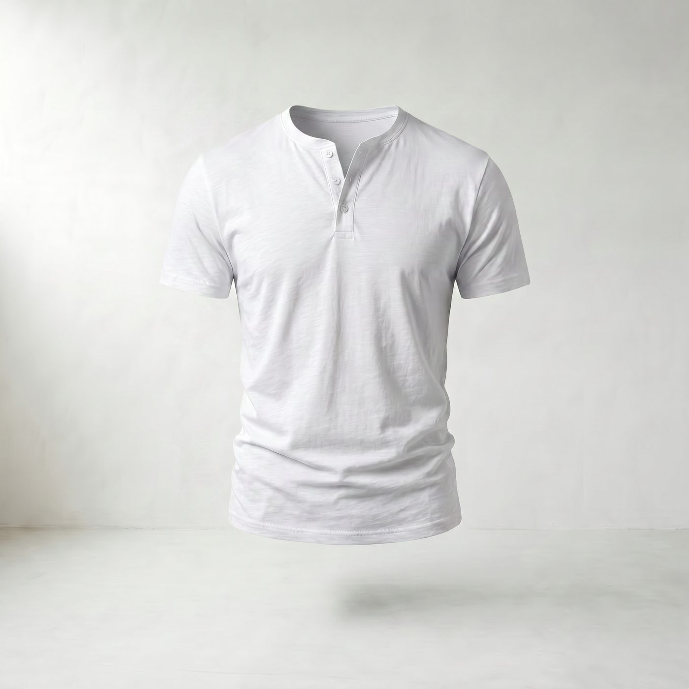 Sundrel Martin Short-Sleeve Henley Shirt - White (almost sold out)