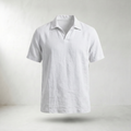 Sundrel Cedric Breathable Linen Polo Shirt - White