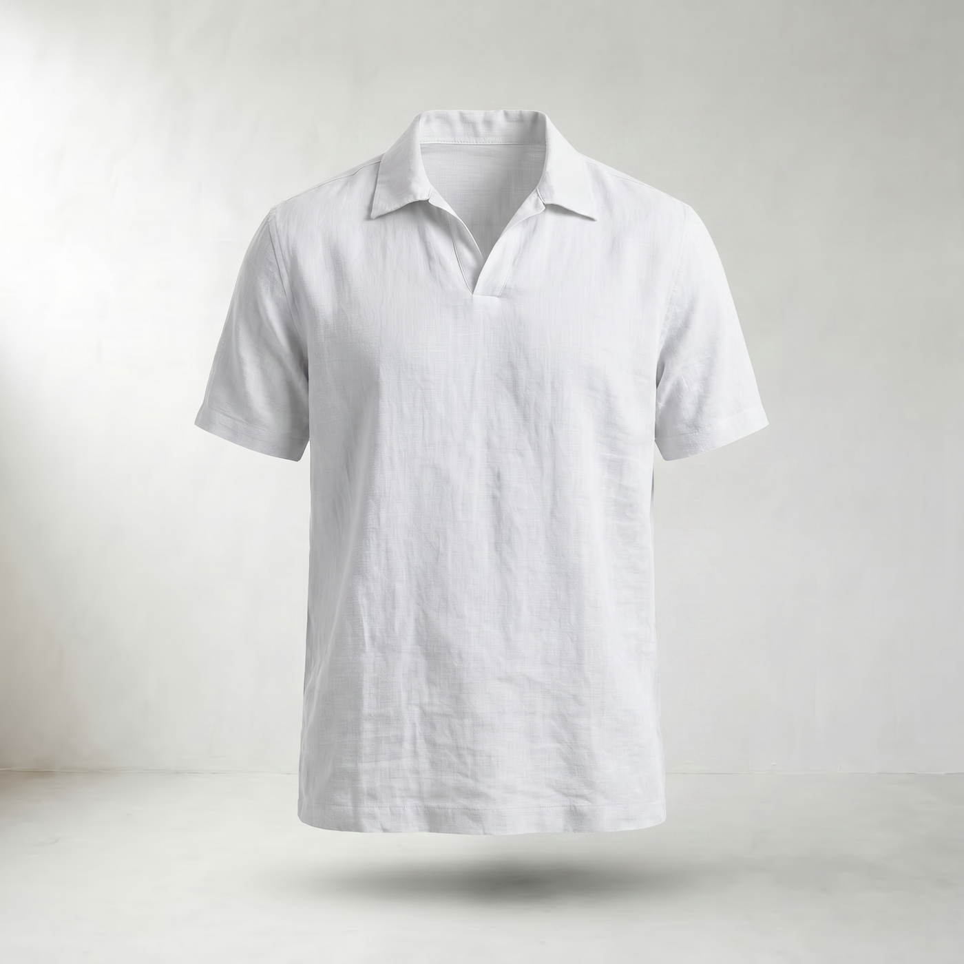 Sundrel Cedric Breathable Linen Polo Shirt - White