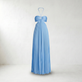 Pleated Halter Maxi Dress - Mannequin product view - Blue