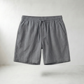 Sundrel Embry Linen Drawstring Shorts - Dark Gray