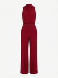 Saphirelle High Neck Wide-Leg Jumpsuit - Red mannequin