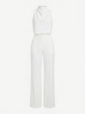 Saphirelle High Neck Wide-Leg Jumpsuit - White mannequin