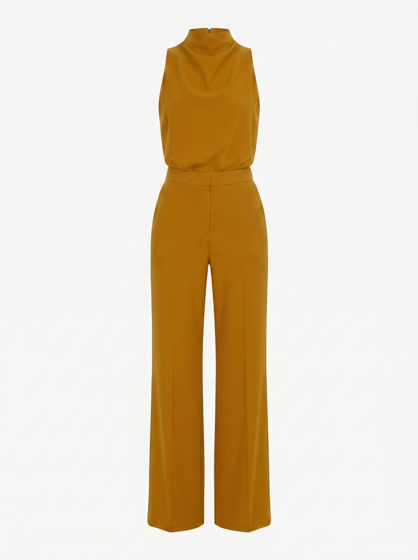 Saphirelle High Neck Wide-Leg Jumpsuit - Yellow mannequin