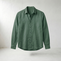Sundrel Jonas Casual Linen Summer Shirt - Dark green