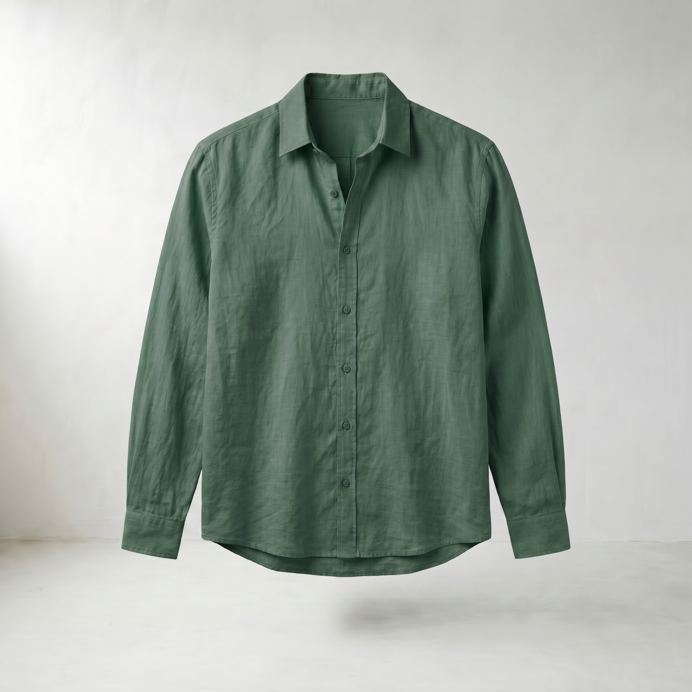 Sundrel Jonas Casual Linen Summer Shirt - Dark green
