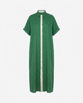 Gemma Linen Long Shirt Sundress - Green mannequin product-only image