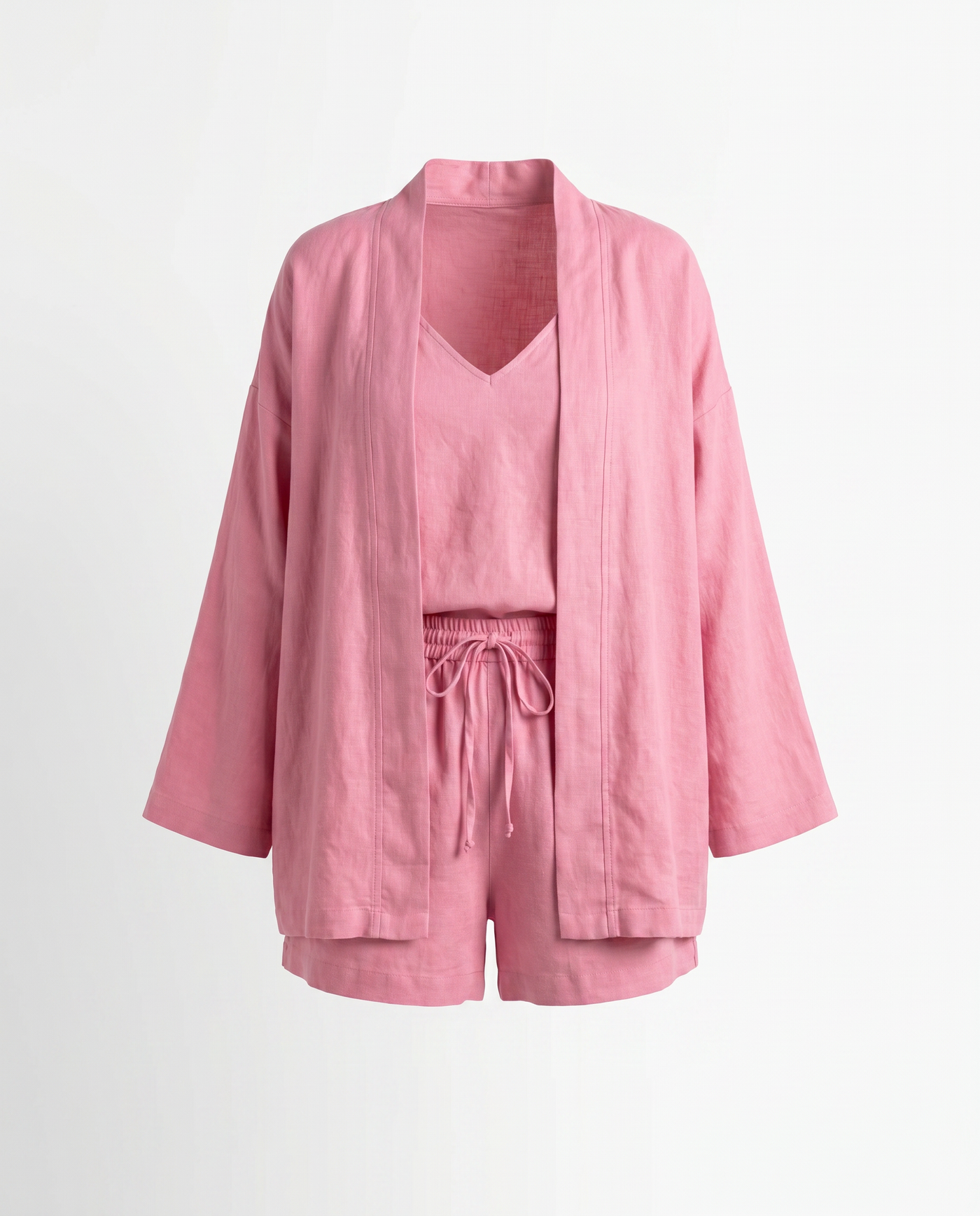 Claudia Linen 3 Piece Co-ord Set - Pink mannequin product-only image