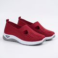 Non-Slip Shoes for Elderly Women Designed for Stability Soft - Red mannequin product-only image