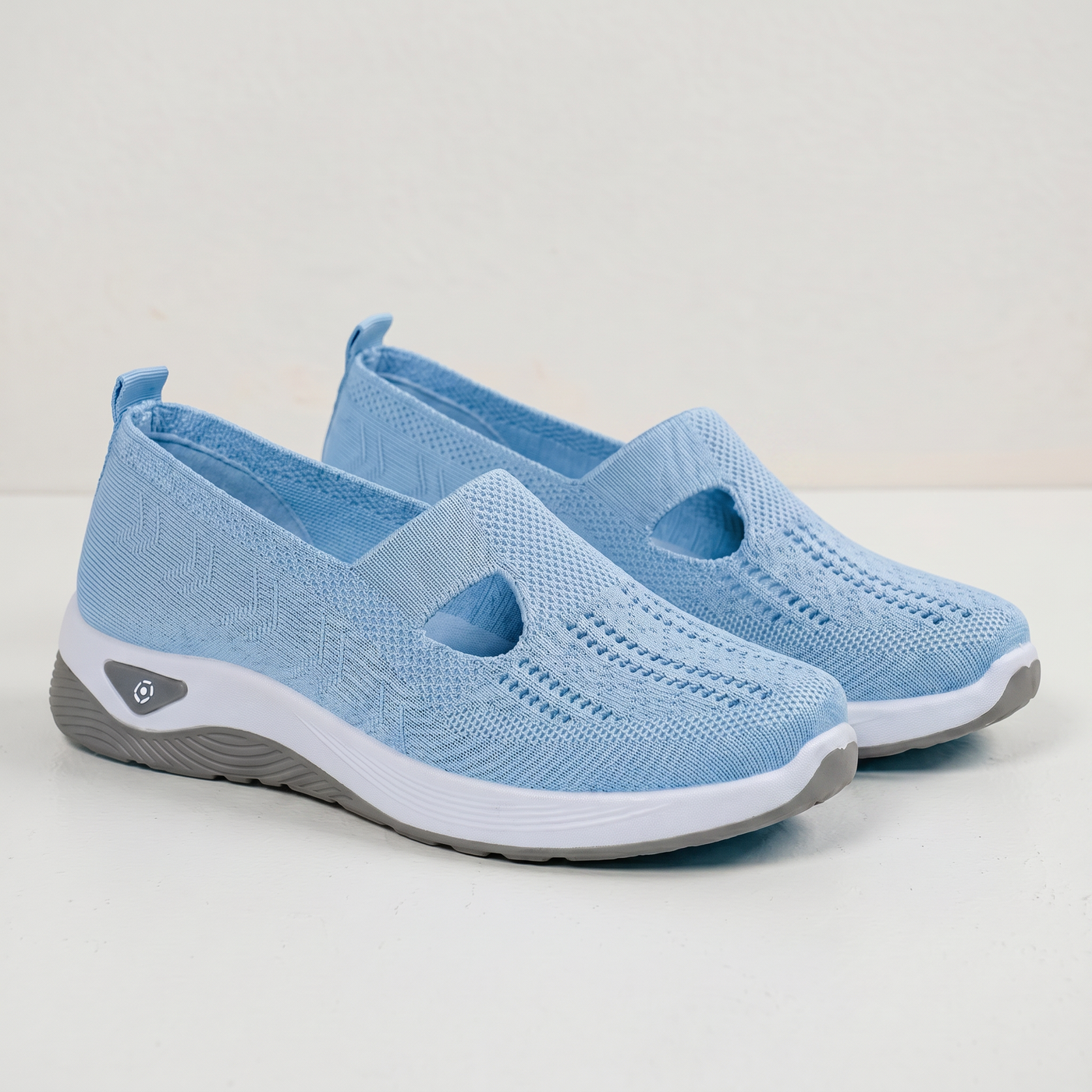 Non-Slip Shoes for Elderly Women Designed for Stability Soft - Sky Blue mannequin product-only image