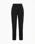 Abby | High Waist Side Stripe Tapered Leg Pants - Black